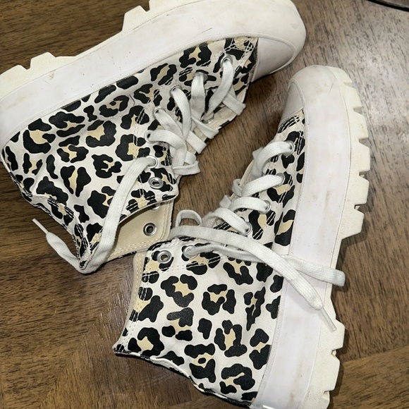 Converse Chuck Taylor All Star Leopard Lugged Platform High Top Canvas Womens 6 - Picture 5 of 12